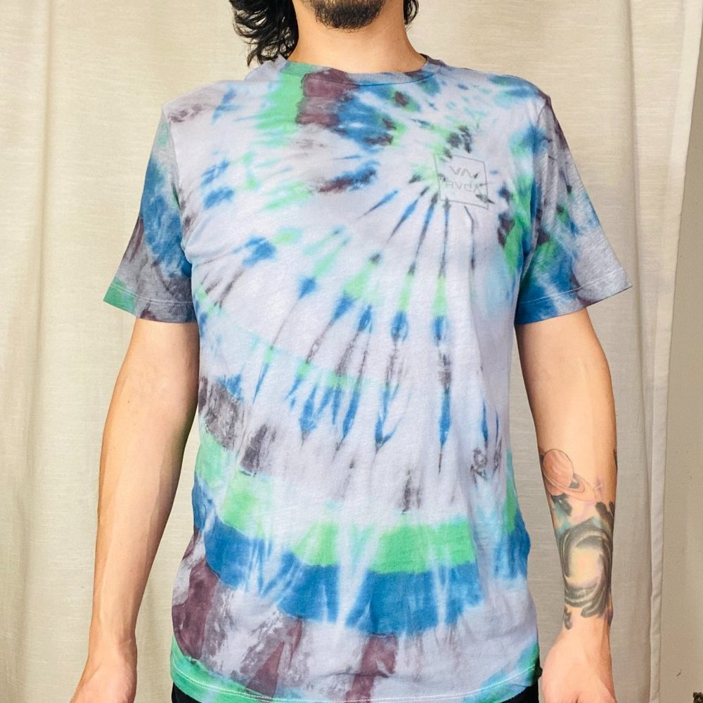 RVCA multi tie-dye swirl custom tee